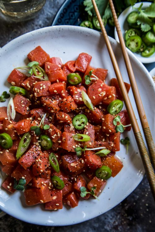 Jalapeno Watermelon Sesame Poke