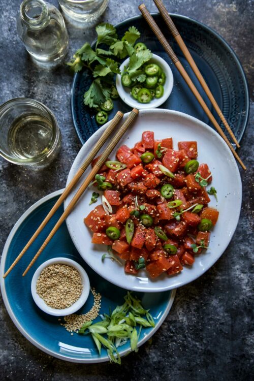 Jalapeno Watermelon Sesame Poke