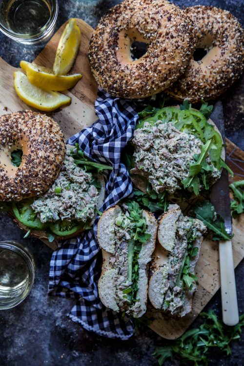 Green Goddess Tuna Salad with Everything Bagel