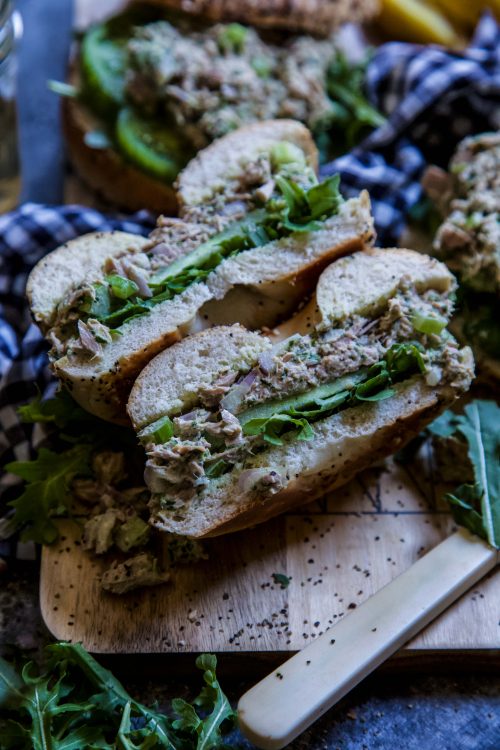 Green Goddess Tuna Salad with Everything Bagel