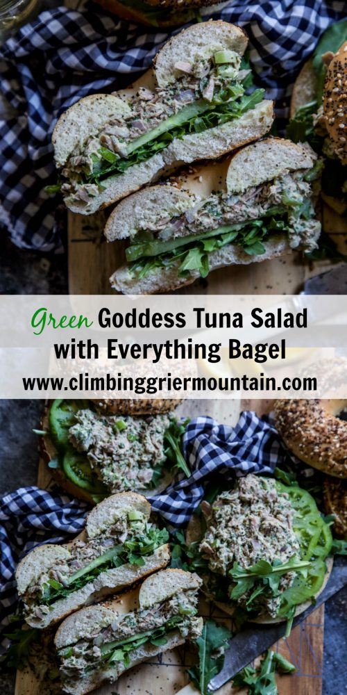 Green Goddess Tuna Salad with Everything Bagel