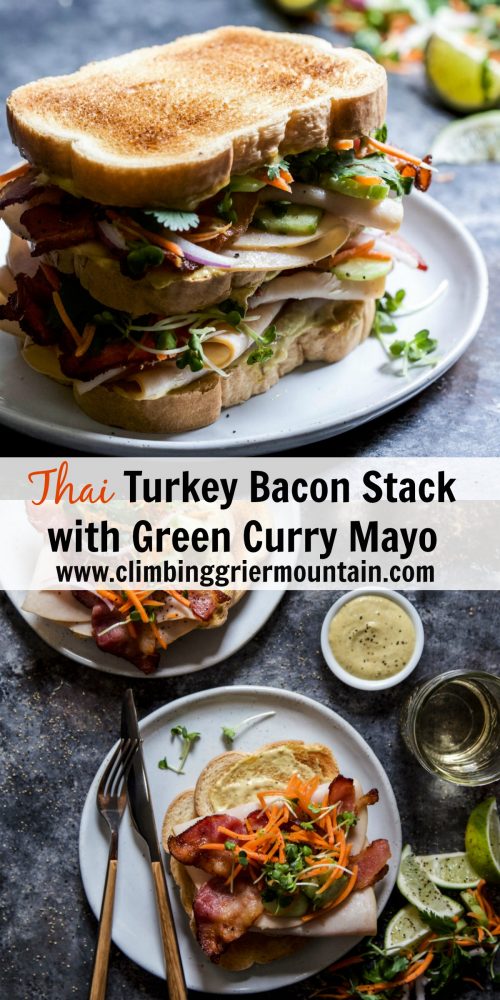 Thai Turkey Bacon Stack with Green Curry Mayo