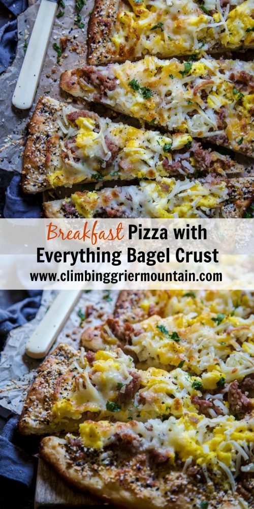 Breakfast Pizza with Everything Bagel Crust