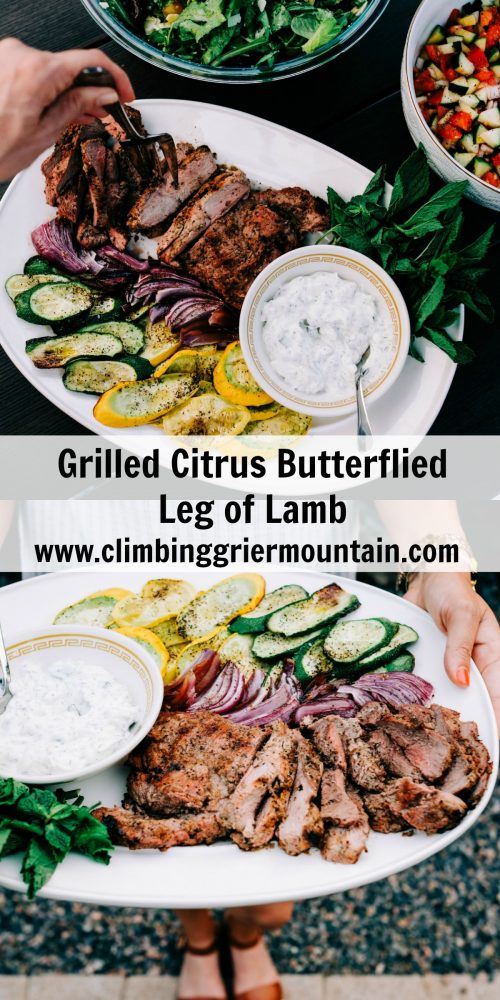 Grilled Citrus Butterflied Leg of Lamb