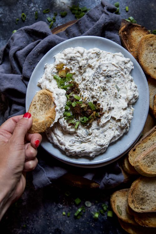 Easy Labneh Scallion Dip