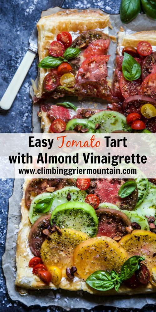 Easy Tomato Tart with Almond Vinaigrette