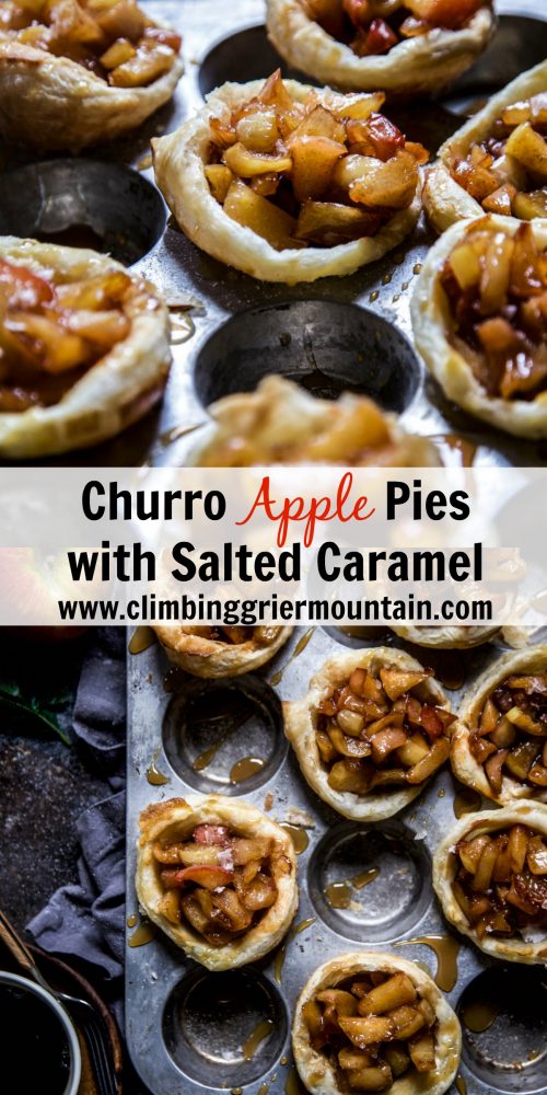 Churro Apple Pies with Salted Caramel