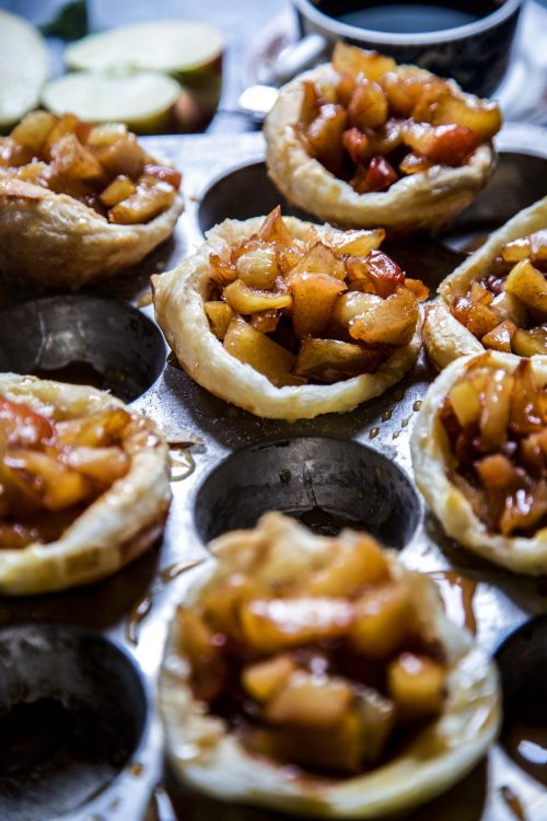 Churro Apple Pies with Salted Caramel
