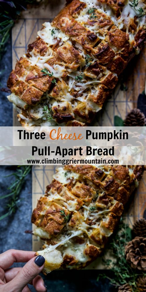 Three Cheese Pumpkin Pull-Apart Bread