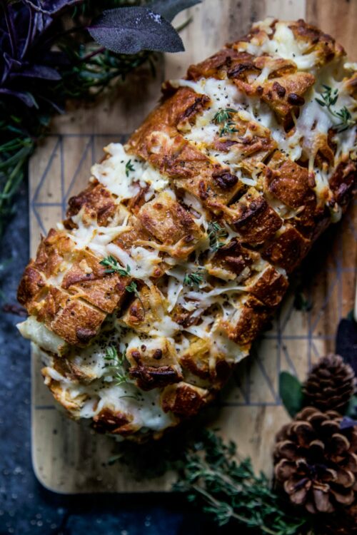 Three Cheese Pumpkin Pull-Apart Bread