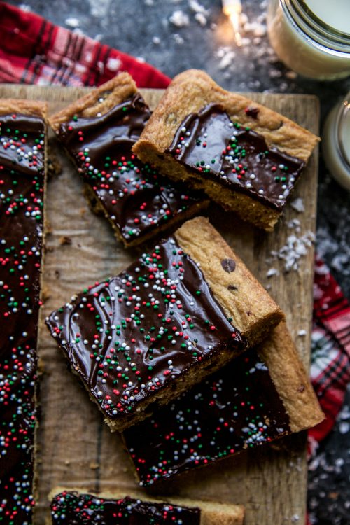 Peppermint Chocolate Chip Cookie Bars