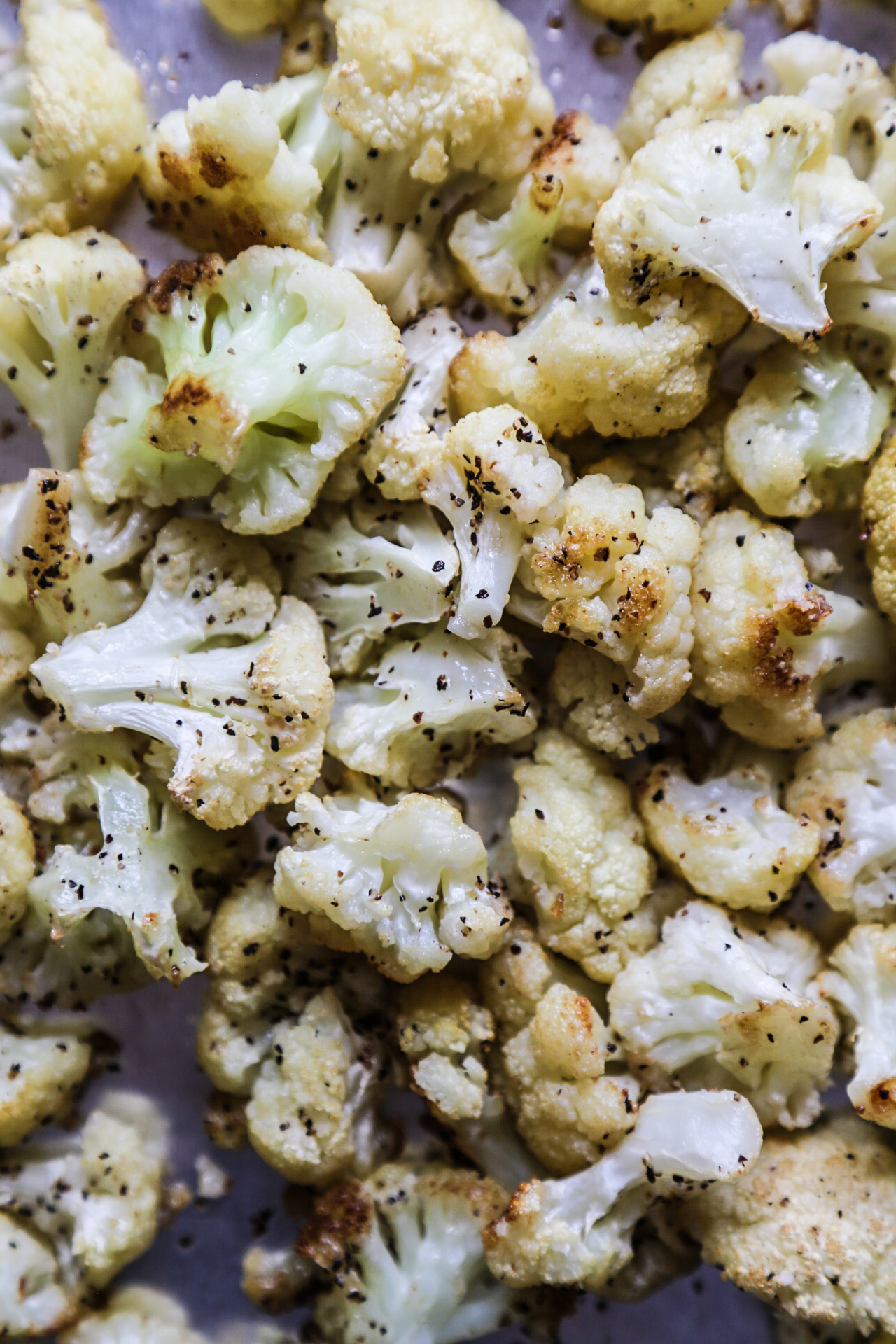 Roasted Cauliflower Carbonara with Udon Noodles