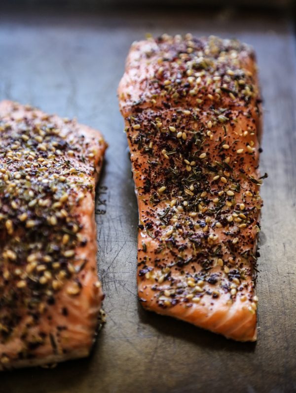 Za'atar Panzanella Salmon Salad