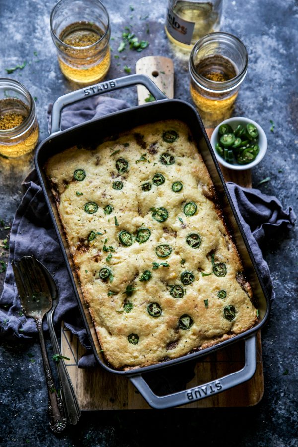 Korean BBQ Pulled Pork with Cornbread Topping