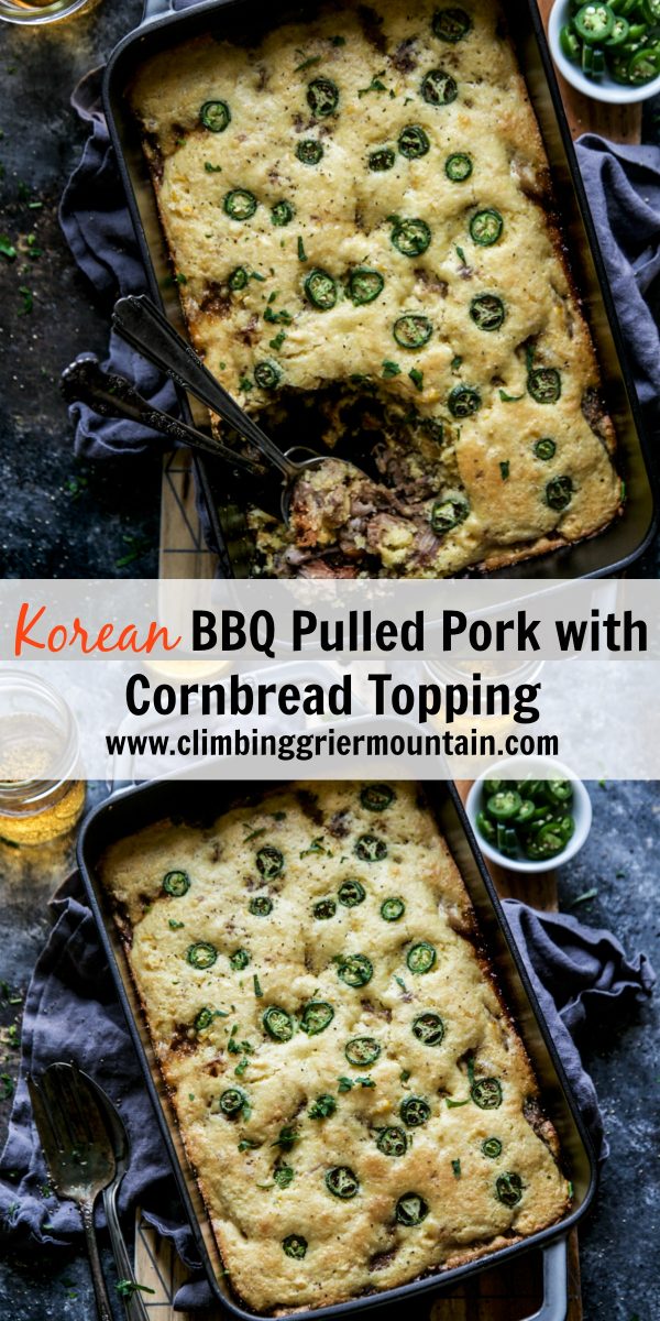 Korean BBQ Pulled Pork with Cornbread Topping