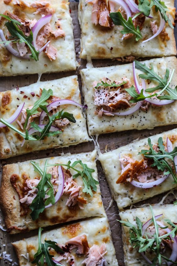 Smoked Salmon White Pizza