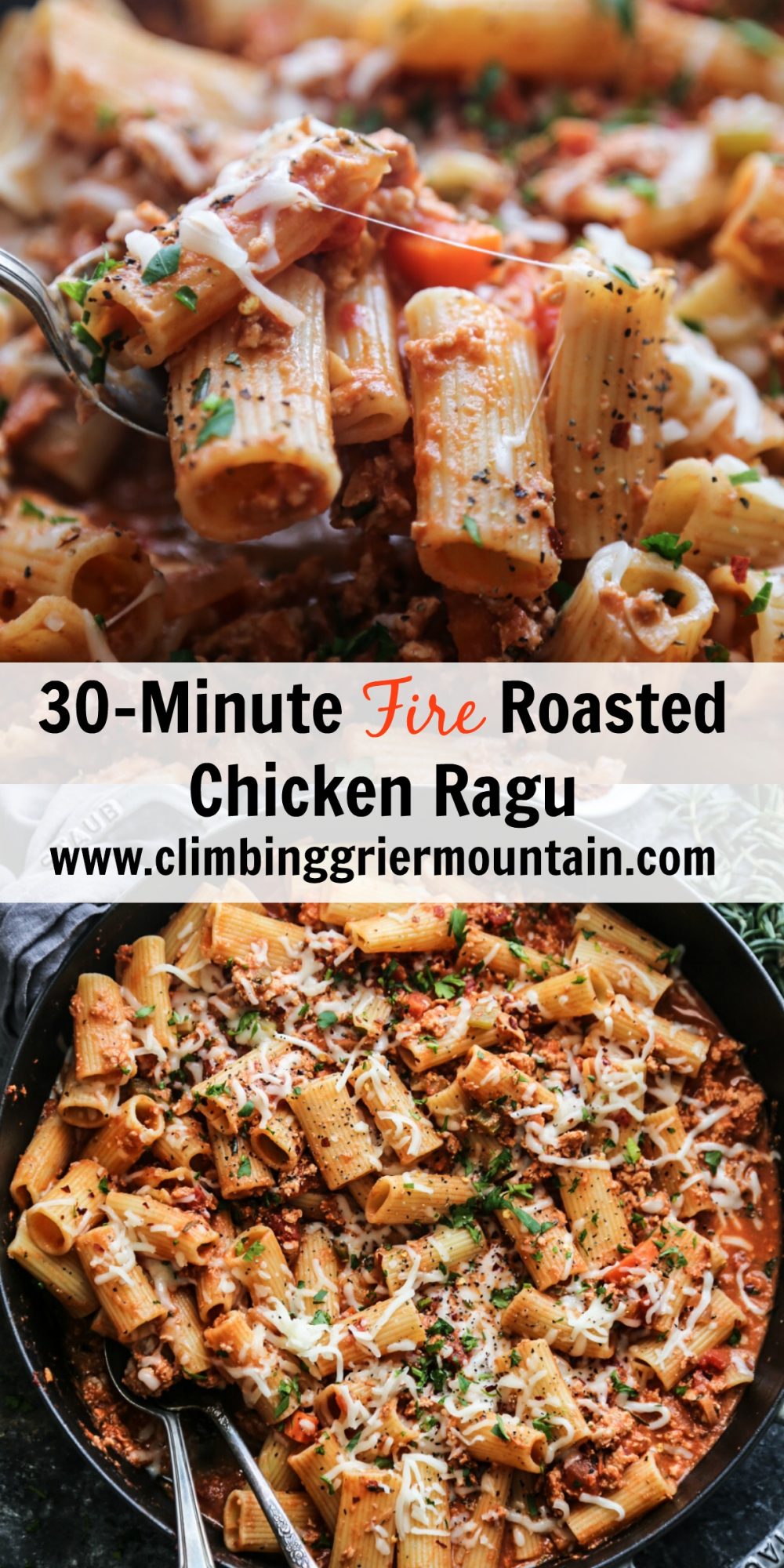 30-Minute Fire Roasted Chicken Ragu - The Curious Plate