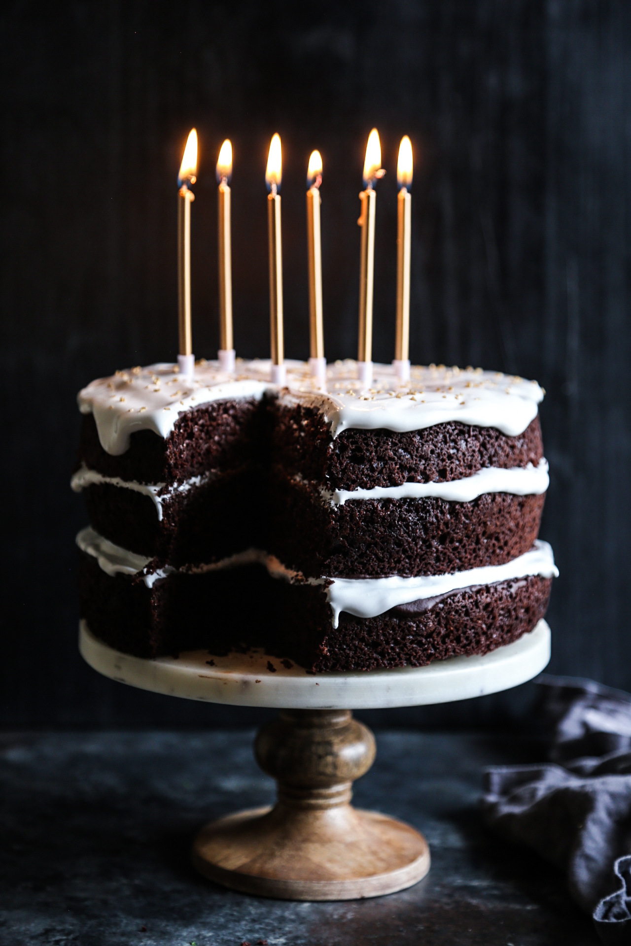 Black Velvet Cake with Chocolate Sour Cream Frosting – The Cozy Plum