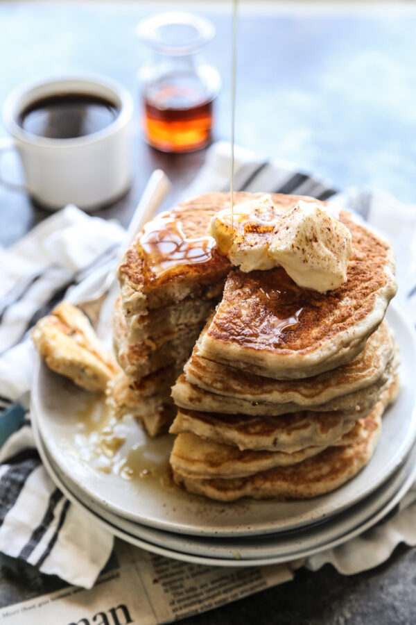 Vietnamese Coffee Pancakes with Cinnamon Butter