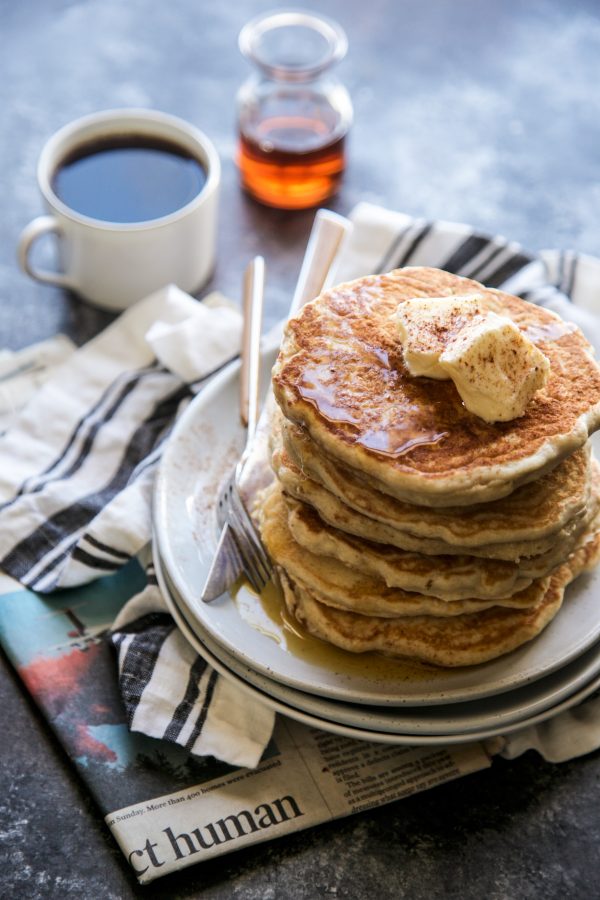 Vietnamese Coffee Pancakes with Cinnamon Butter