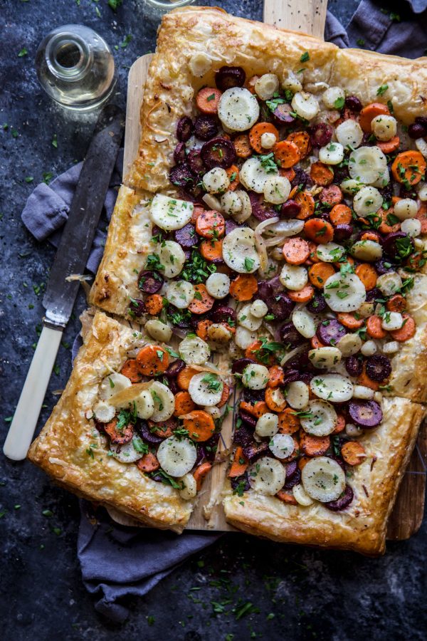 Caramelized Carrot Tart with Fresh Dill