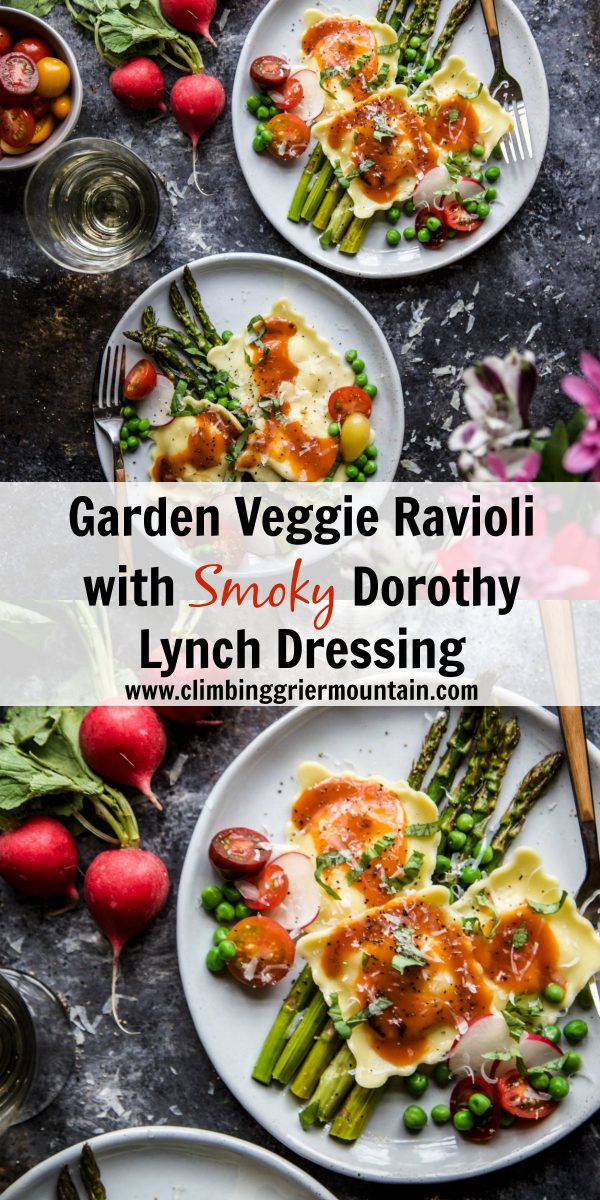 Garden Veggie Ravioli with Smoky Dorothy Lynch Dressing