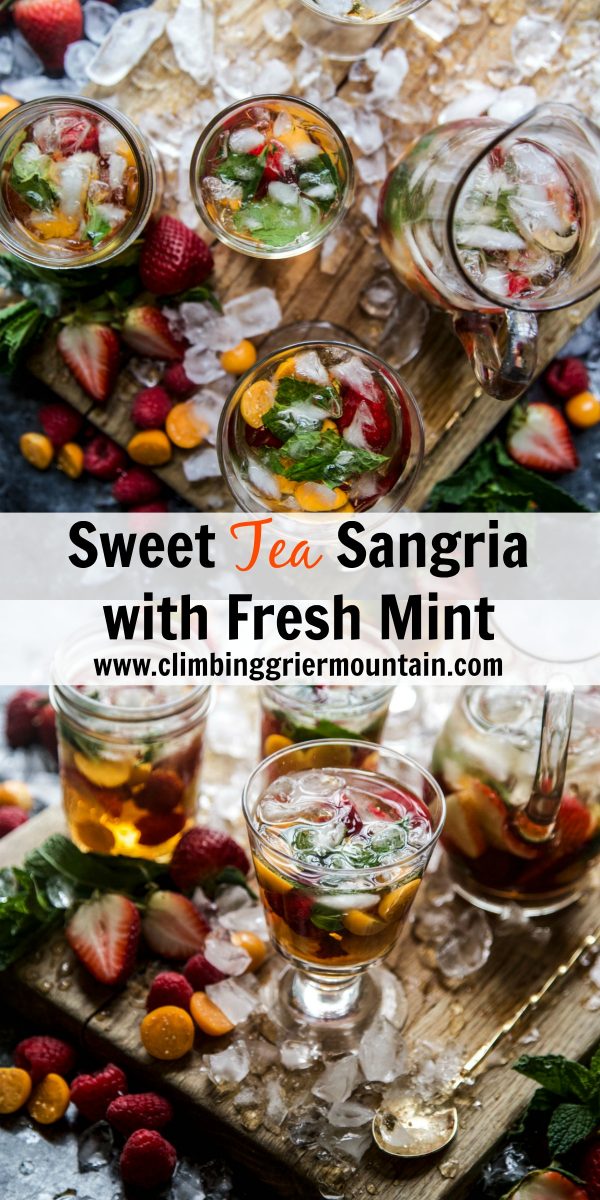 Sweet Tea Sangria with Fresh Mint