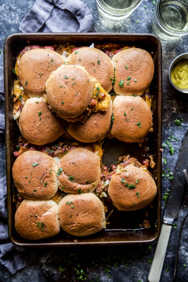 Chili Cheese Dog Baked Sliders