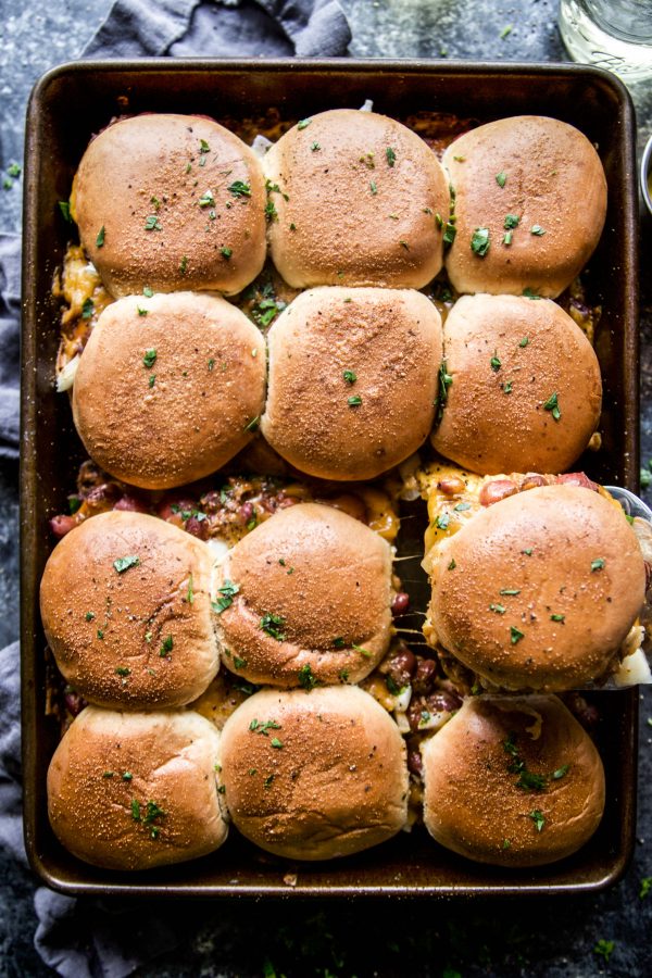 Chili Cheese Dog Baked Sliders