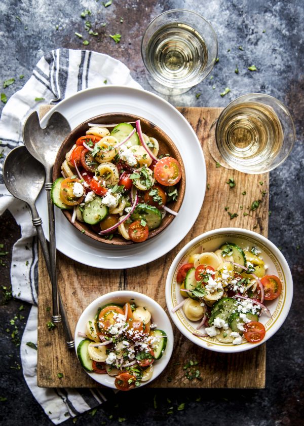 Greek Bruschetta Pasta Salad