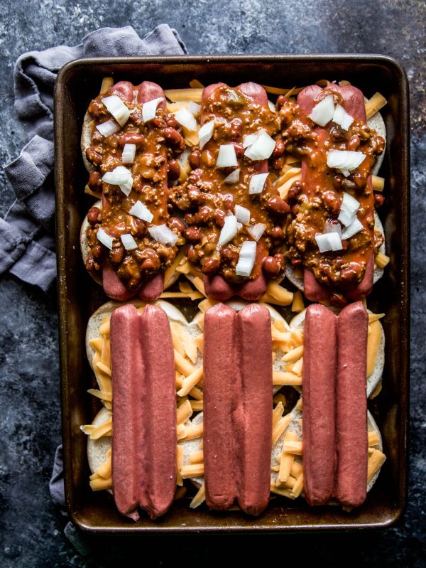 Chili Cheese Dog Baked Sliders