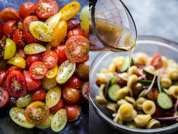 Greek Bruschetta Pasta Salad