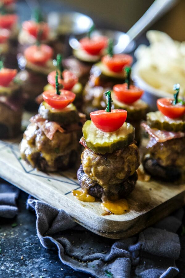 Bacon Cheeseburger Stuffed Mushrooms