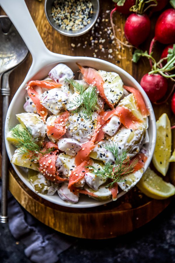 Everything Spiced Potato Salad with Lox
