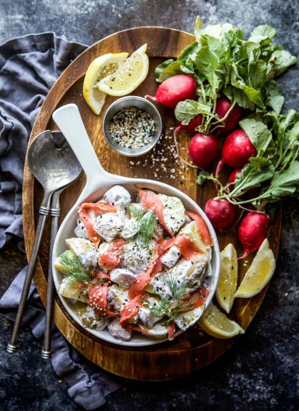 Everything Spiced Potato Salad with Lox