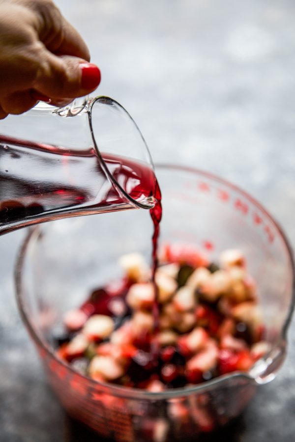 Frozen Sangria Cups with Mint Whipped Cream