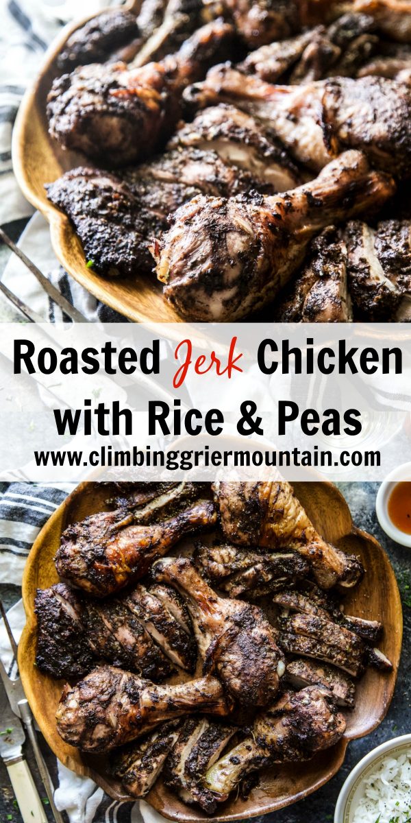 Roasted Jerk Chicken with Rice & Peas