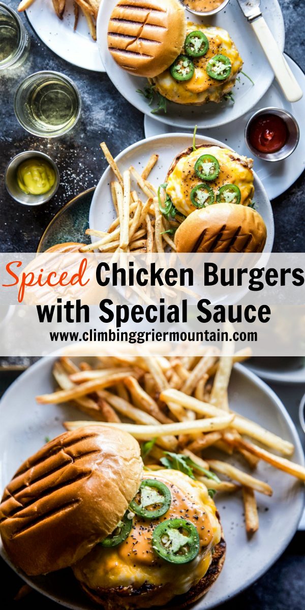 Spiced Chicken Burgers with Special Sauce