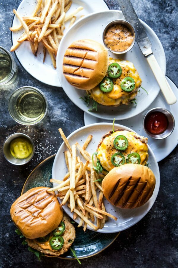 Spiced Chicken Burgers with Special Sauce