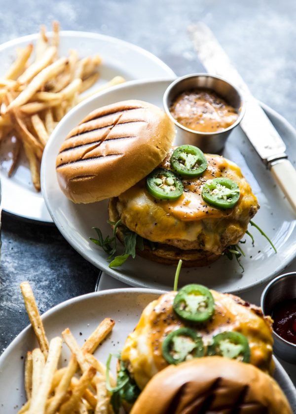 Spiced Chicken Burgers with Special Sauce