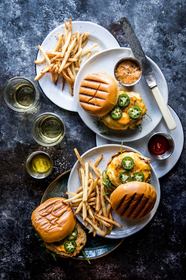 Spiced Chicken Burgers with Special Sauce