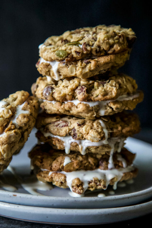 Dark Chocolate Oatmeal Moon Pies