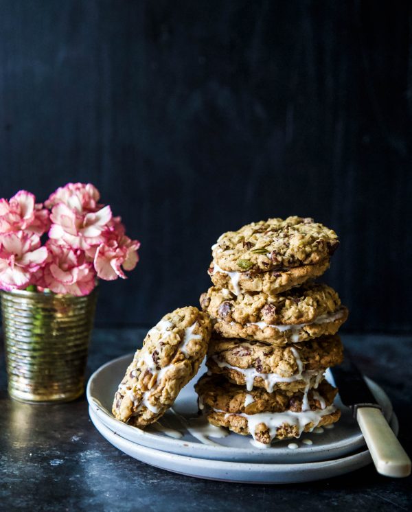 Dark Chocolate Oatmeal Moon Pies