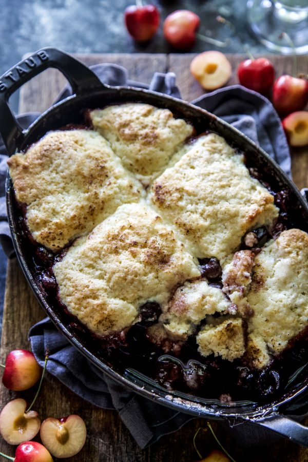 Easy Cherry Biscuit Cobbler