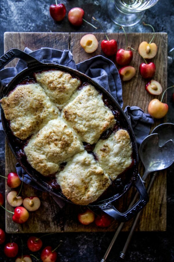 Easy Cherry Biscuit Cobbler