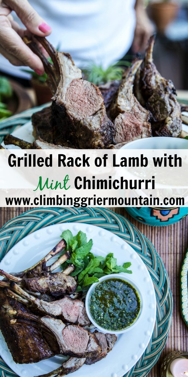 Grilled Rack of Lamb with Mint Chimichurri