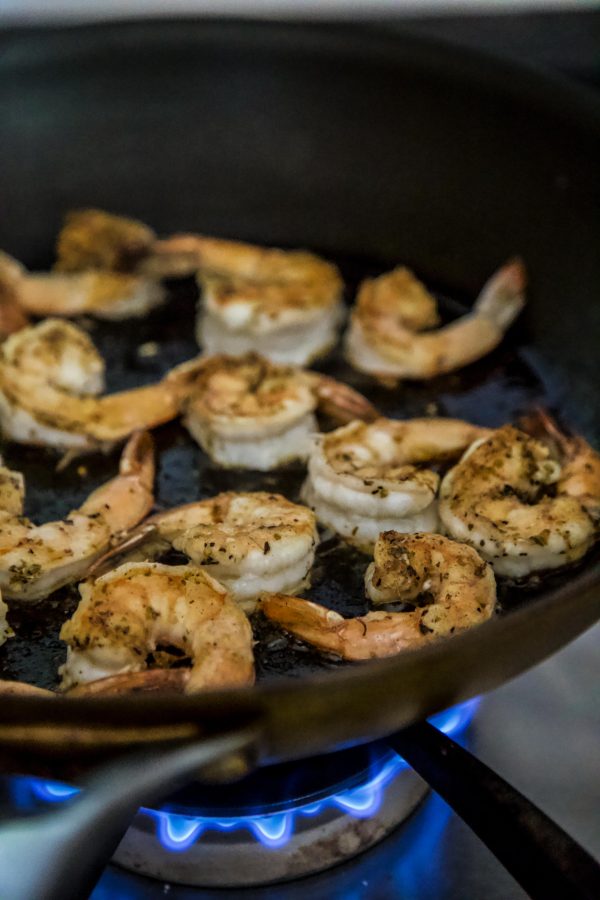 Easy Greek Shrimp & Grits