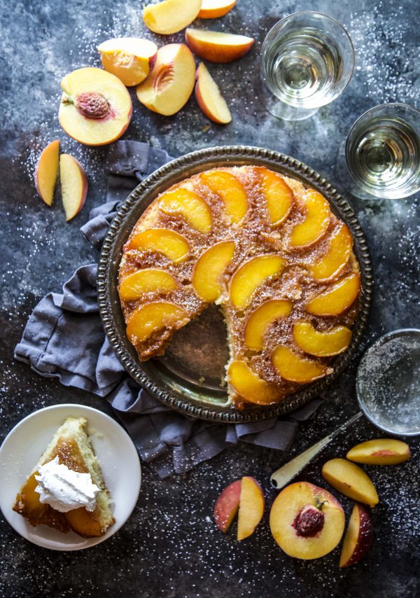 peach upside down cake