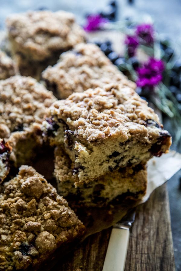 Blueberry Cardamom Buckle Cake