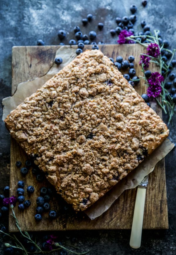 Blueberry Cardamom Buckle Cake